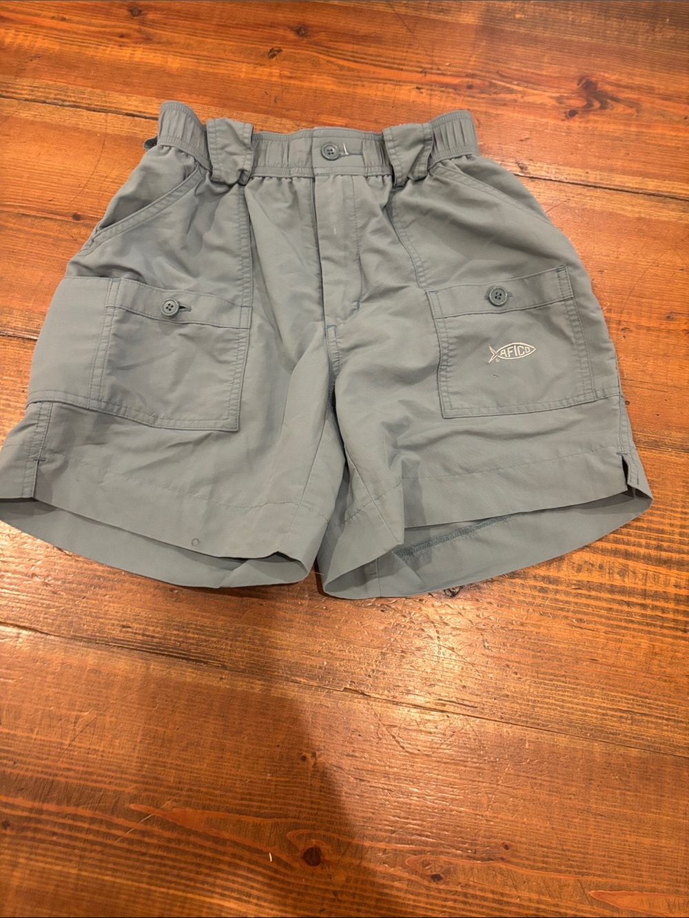 AFTCO Men's Light Gray Cargo Fishing Shorts